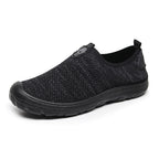 Damen atmungsaktive Slip-On Sneakers mit elastischem Einsatz