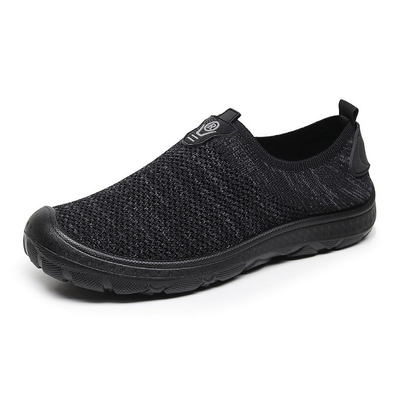 Damen atmungsaktive Slip-On Sneakers mit elastischem Einsatz