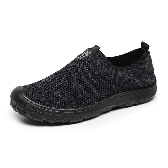 Damen atmungsaktive Slip-On Sneakers mit elastischem Einsatz R&B
