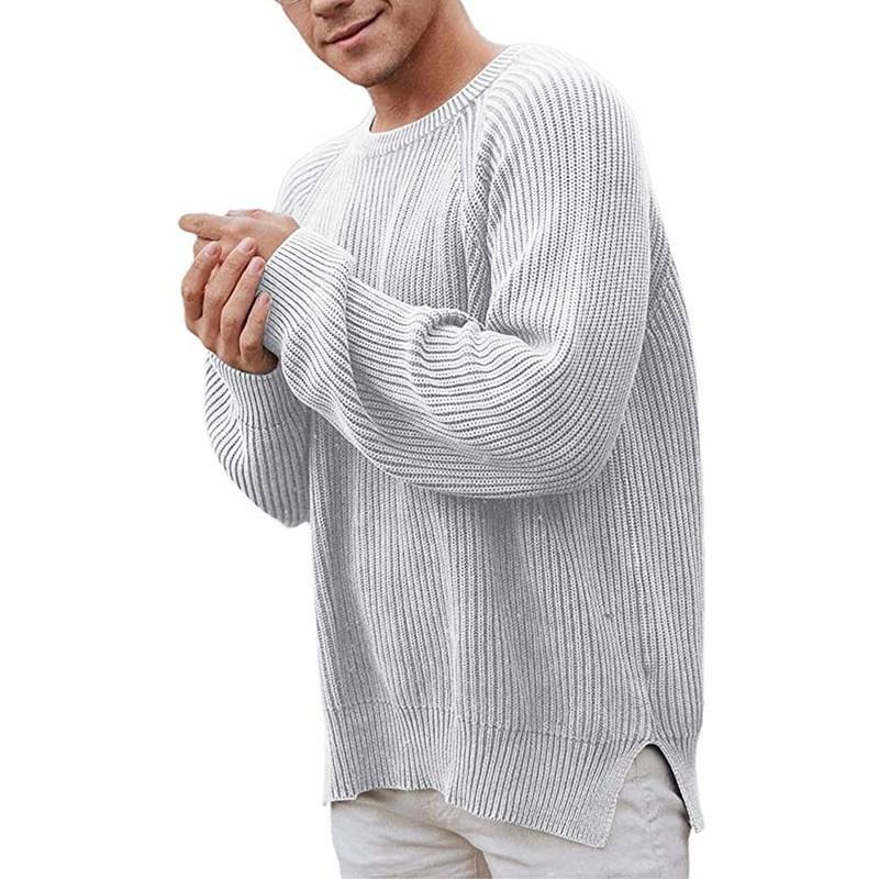 Herren eleganter Strickpullover mit strukturiertem Design und modernem Schnitt R&B