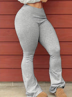Damen flared Leggings mit hohem Bund und bequemer Passform R&B
