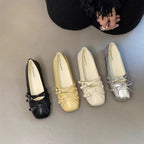 Damen elegante Ballerinas mit modischen Riemchen und komfortabler Sohle R&B