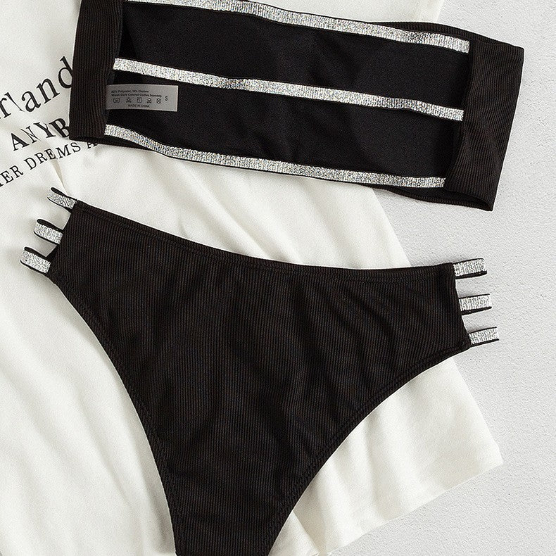 Damen Bandeau-Bikini mit eleganten Details R&B