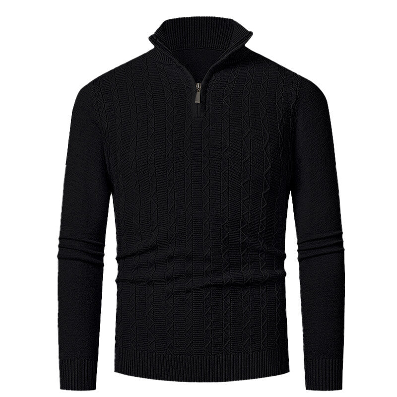 Herren Strickpullover mit Stehkragen R&B