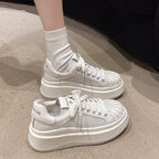 Damen modische Plateau-Sneaker mit atmungsaktivem Mesh-Obermaterial und komfortabler dämpfender Sohle R&B