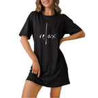 Damen Oversized T-Shirt mit inspirierendem Schriftzug und auffälligem Grafikdesign R&B