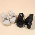 Damen Trendige Riemchen-Sandalen mit geknotetem Design R&B