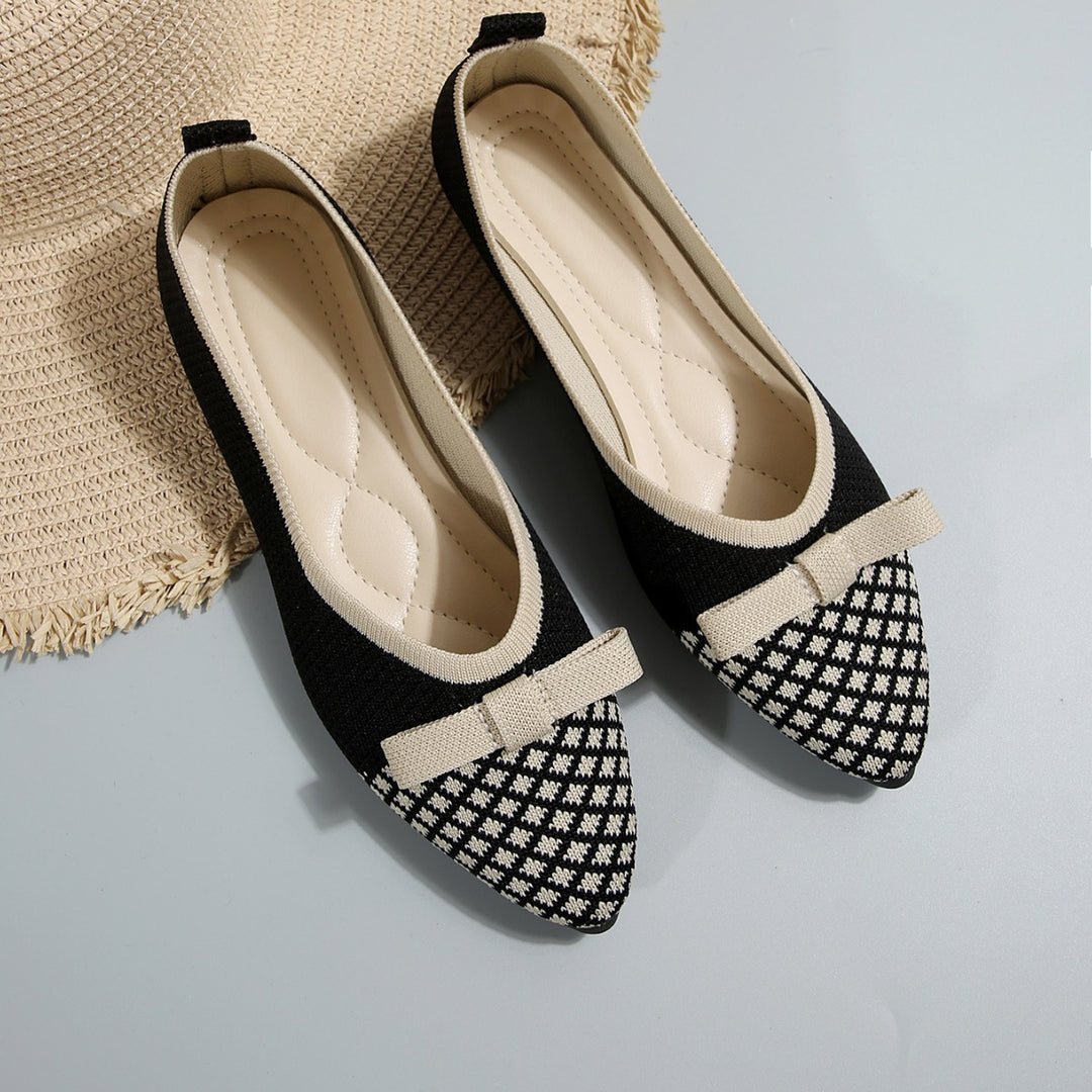 Damen spitze Ballerinas mit dekorativem Schleifen-Detail R&B