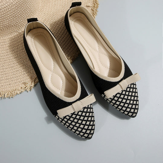 Damen spitze Ballerinas mit dekorativem Schleifen-Detail R&B