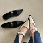 Damen elegante Riemchen-Pumps mit schickem Blockabsatz und spitzer Zehenpartie R&B