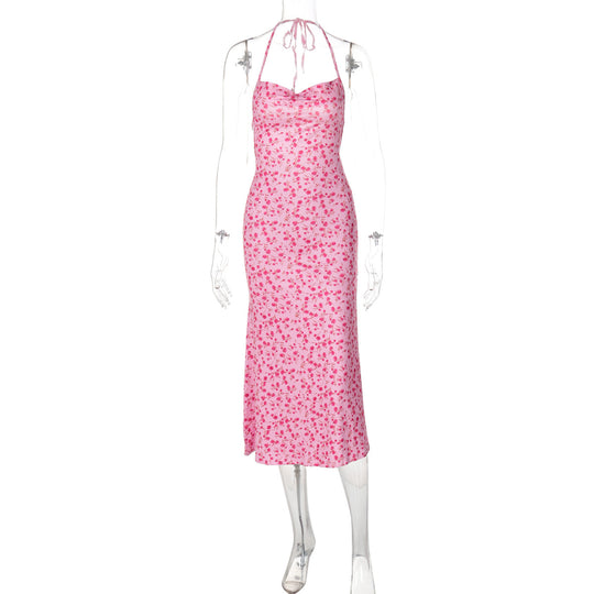 Damen Maxikleid mit eleganter Schnürung und floralem Muster R&B