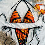 Damen Triangel-Bikini mit lR&Bhaftem Schmetterlingsdesign R&B