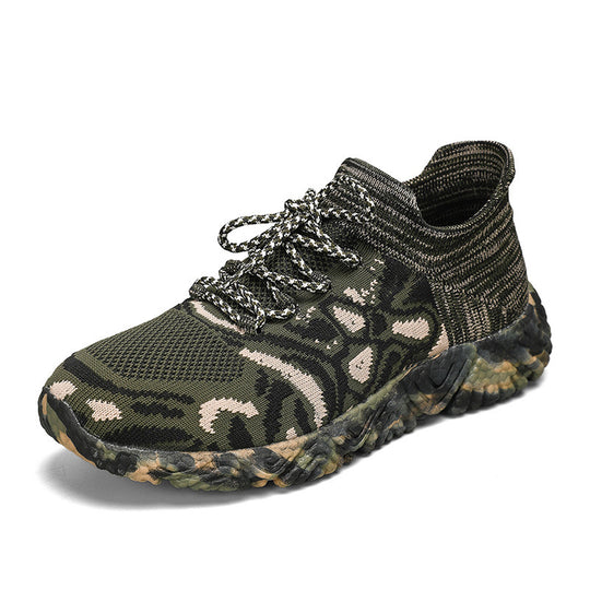 Unisex nan gestrickter Sockensneaker mit tarnmotivierter, stoßdämpfender Profilsohle R&B