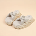 Damen Trendige Riemchen-Sandalen mit geknotetem Design R&B