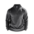 Herren Sweatpullover mit halbem Reißverschluss und atmungsaktiver Struktur R&B