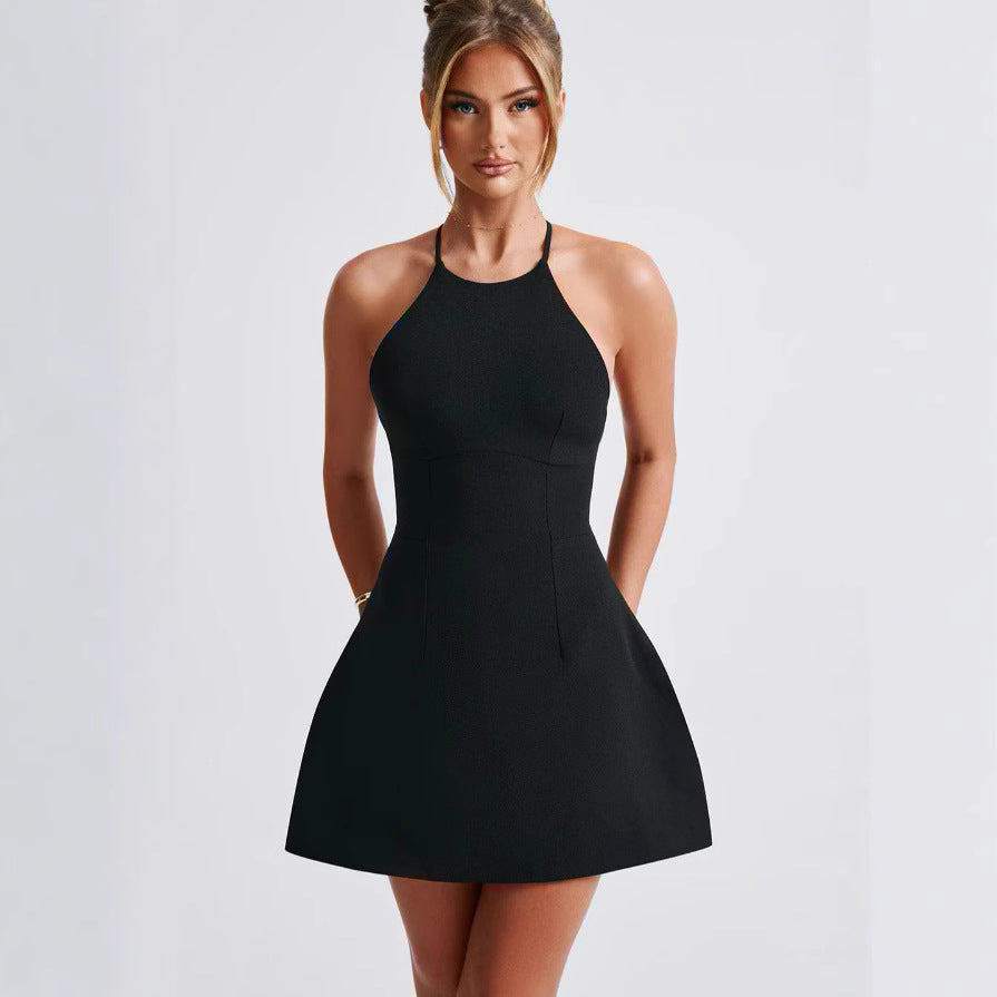 Damen A-Linien Minikleid mit schmalem Halterdesign und figurschmeichelnder Passform R&B