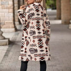 Damen modische Teddyjacke mit einzigartigem geometrischem Muster R&B