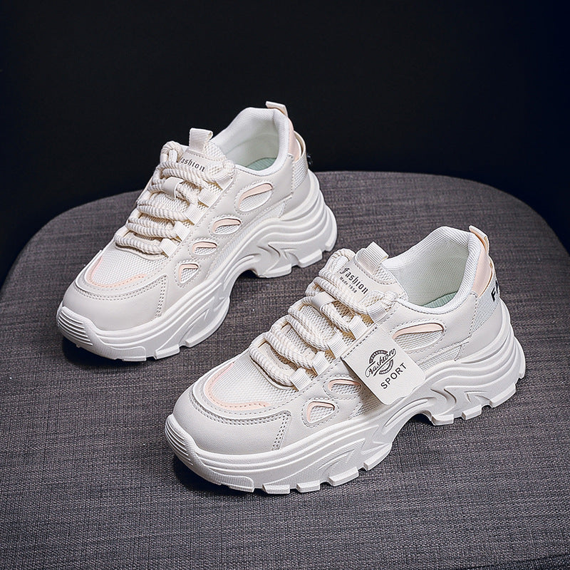 Damen Trendige Chunky Sneakers mit atmungsaktivem Obermaterial und dämpfender Sohle R&B