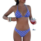 Damen Triangel-Bikini mit animalischem Muster und verstellbaren Trägern R&B