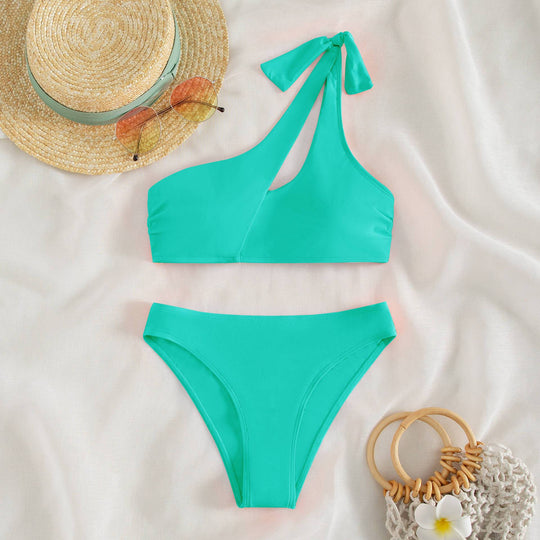 Damen asymmetrischer Bikini mit modischen Cut-Outs R&B