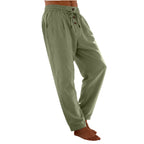 Herren nan leichte Loungehose mit elastischem Kordelbund, Tunnelzug und dekorativer Knopfleiste R&B