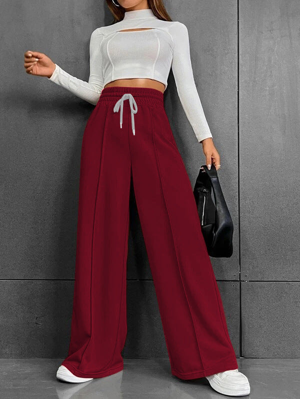 Damen weite Freizeit-Hose mit elastischem Bund und seitlichen Taschen R&B