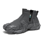 Damen sportliche Hochsocken Sneakers mit profiliertem Gummi und elastischem Obermaterial R&B