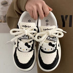 Damen Modische Sneakers mit spielerischem Panda-Design und rutschfester Sohle R&B