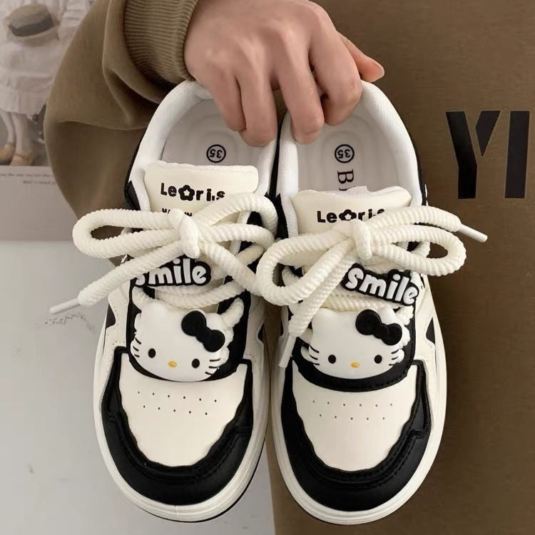 Damen Modische Sneakers mit spielerischem Panda-Design und rutschfester Sohle R&B