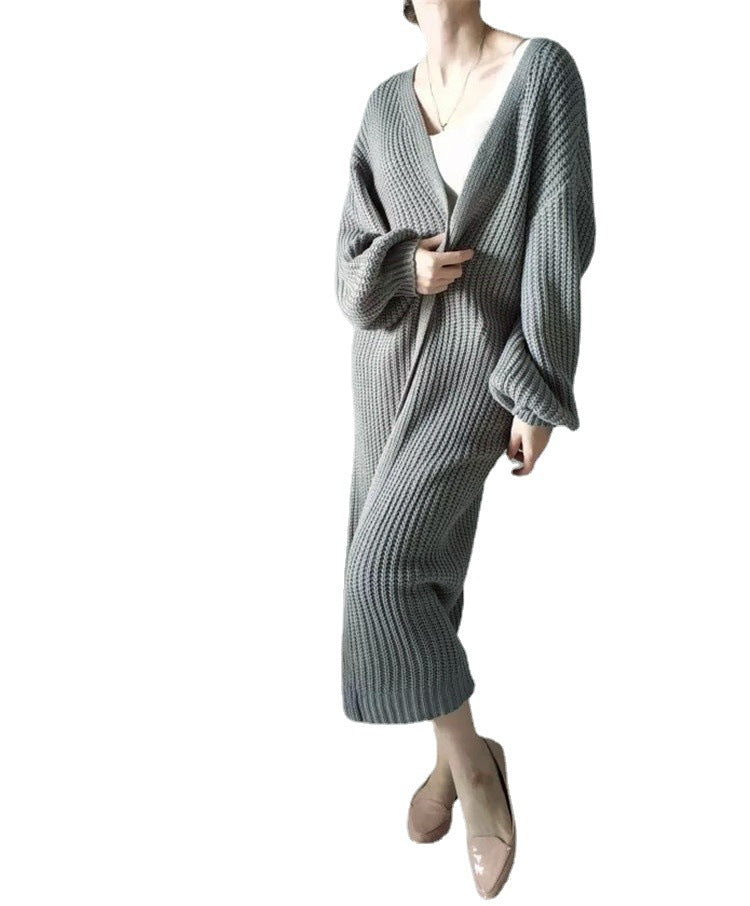 Damen luftiger Strickcardigan mit weit geschnittenen Ärmeln R&B