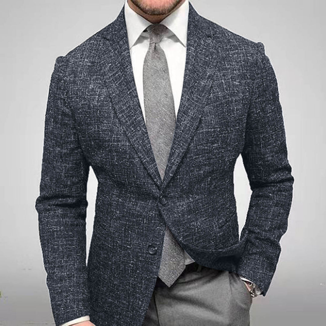Herren elegante Karomuster Blazerjacke mit schmalem Schnitt R&B