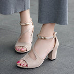 Damen Slingback-Pumps mit elegantem Riemendesign und modischem Absatz R&B
