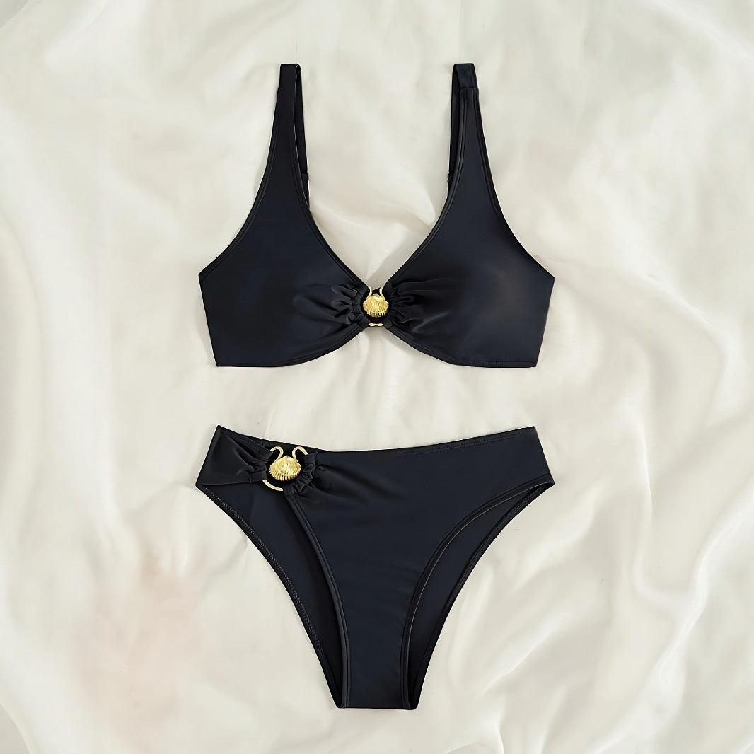 Damen Bikini-Set mit modischem Ringdetail R&B