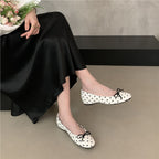 Damen Ballerinas mit verspielt gepunktetem Design und zarter Schleifenverzierung R&B