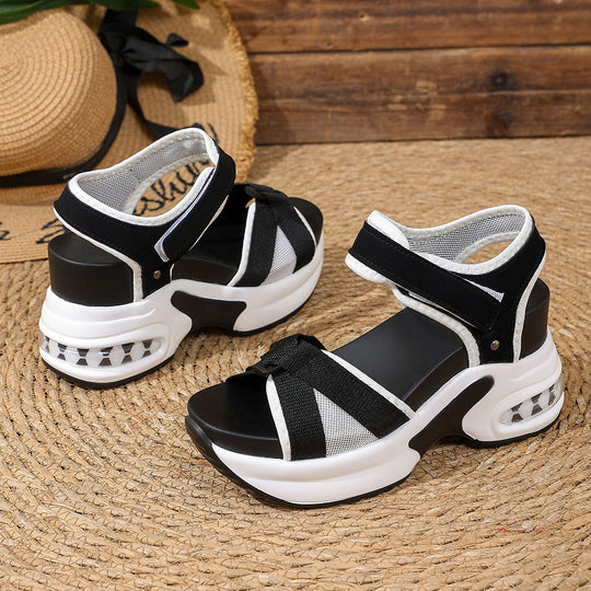 Damen Sportliche Sandalen mit dämpfendem Absatz und verstellbarem Riemendesign R&B