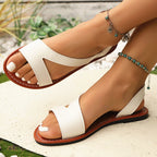 Damen elegante Zehentrenner-Sandalen mit modischem Riemendesign und bequemem Fußbett R&B