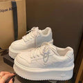 Damen Plateau-Sneaker mit modischem Design und dämpfender Sohle R&B