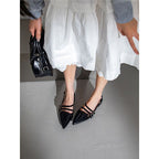 Damen elegante Ballerinas mit verziertem Riemendesign R&B
