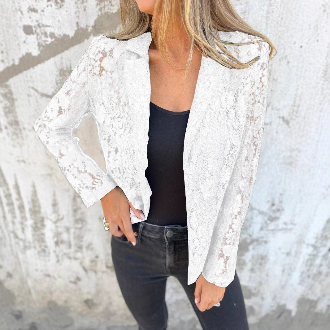 Damen Spitzenblazer mit femininen Akzenten