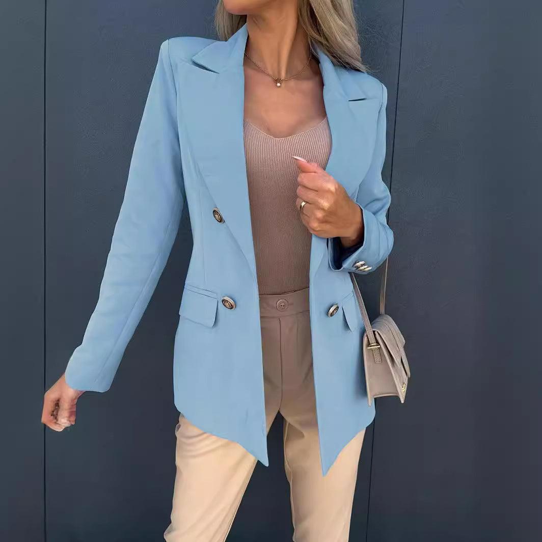 Damen modischer Blazer mit doppelter Knopfleiste R&B