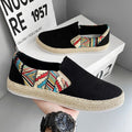 Damen Modische Slip-On Espadrilles mit buntem Ethnomuster R&B