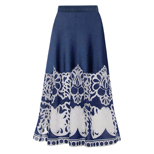 Damen eleganter einteiliger Badeanzug mit aufwendiger Spitzenverzierung R&B