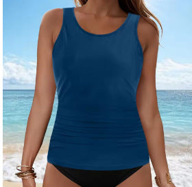 Damen Tankini-Oberteil mit Raffung R&B