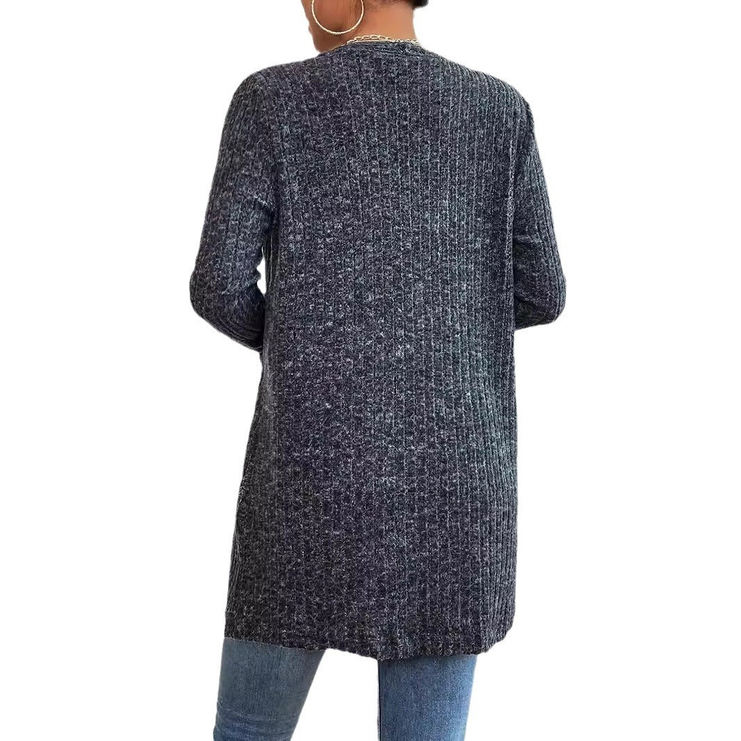 Damen Strickjacke mit strukturiertem Rippdesign und praktischen Taschen R&B