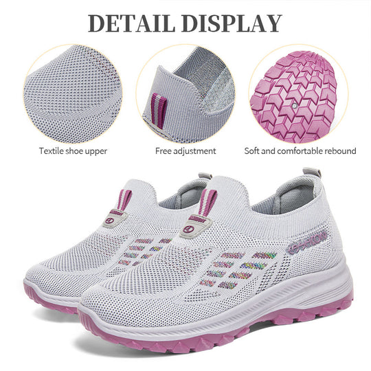 Damen Sportliche Strick-Sneaker mit rutschfester Sohle R&B