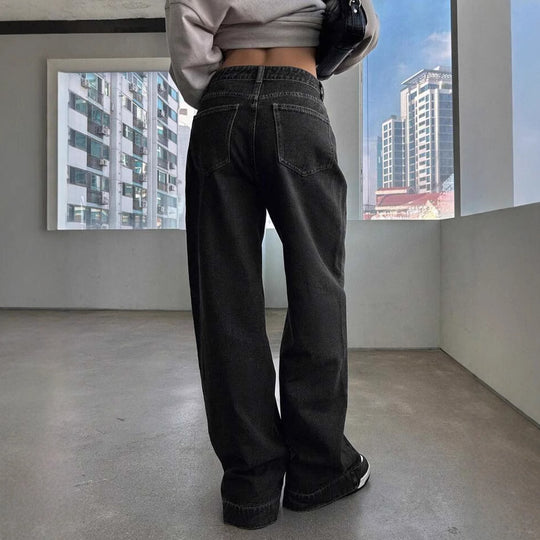 Damen Weite Jeanshose im modernem Schnitt mit elegantem Design R&B
