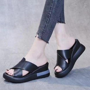 Damen bequeme Plateau-Sandalen mit elegantem Schnitt und ergonomischer Fußbettgestaltung R&B