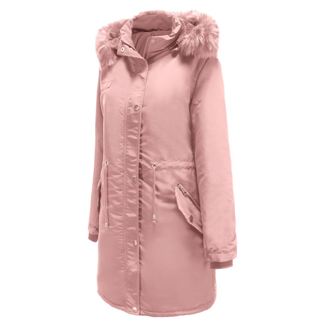 Damen Parkajacke mit abnehmbarem Kunstfellkragen und seitlichen Reißverschlusstaschen R&B