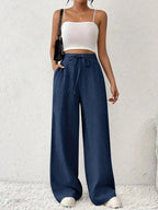 Damen Weite Freizeithose mit Kordelzug R&B