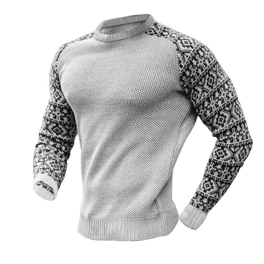 Herren Strickpullover mit grafischem Muster und strukturiertem Design R&B